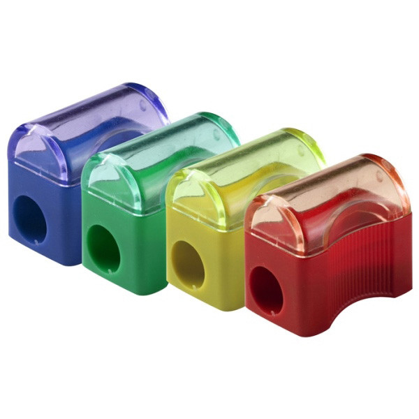 Підстругачка для олівців KLERK 1 отв., з контейнером (KL889), асорті